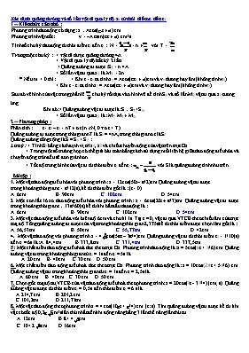 Đề trắc nghiệm Quãng đường trong dao động điều hòa