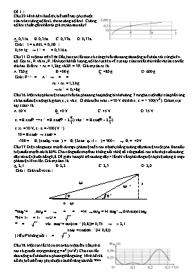 Giải các câu khó trong đề thi THPT Quốc gia môn Vật lý năm 2017