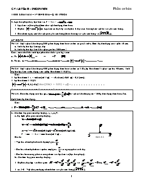 Lý thuyết và bài tập Dao động cơ