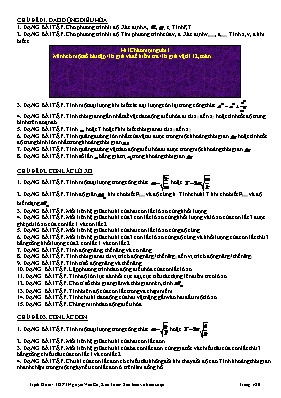 Tổng hợp các dạng bài tập Vật lý 12