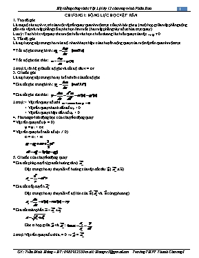 Tổng hợp lý thuyết Vật lý 12