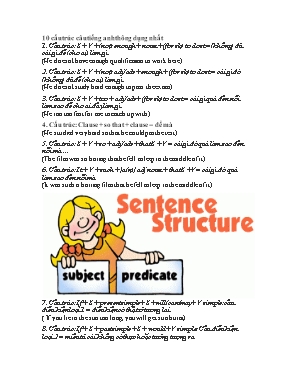 10 Cấu trúc câu tiếng Anh thông dụng nhất