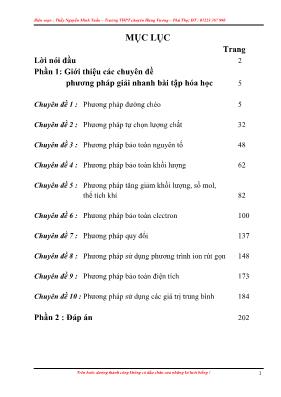 10 Phương pháp giải nhanh bài tập Hóa học 12 