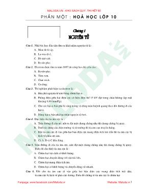 1000 Câu trắc nghiệm Hóa học THPT