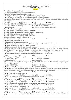 26 Đề thi THPT Quốc gia môn Hóa học