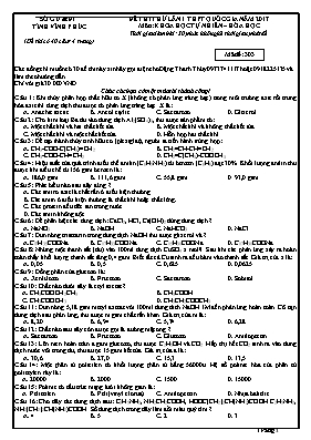 30 Đề thi thử THPT Quốc gia môn Hóa học năm 2