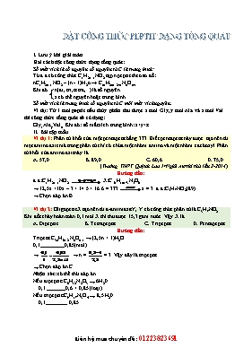 Bài tập Chương 3 môn Hóa học Lớp 12