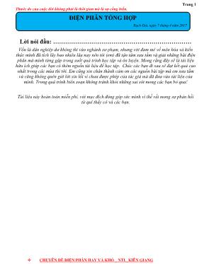 Bài tập Điện phân tổng hợp