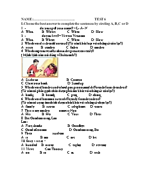 Bài tập Tiếng Anh Lớp 6