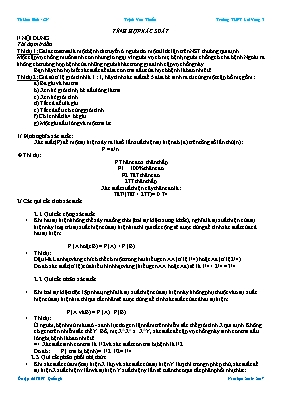 Bài tập tính xác suất - Sinh học 12