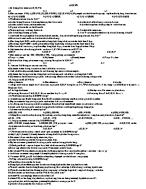 Bài tập trắc nghiệm chủ đề Amin