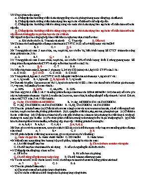 Bài tập trắc nghiệm Este - Lipit (Có đáp án)
