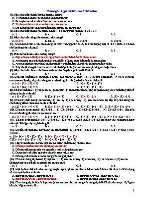 Bài tập trắc nghiệm về Amin