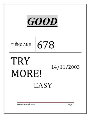 Bộ đề ôn tập học kỳ I môn Tiếng Anh Lớp 6 - Đ