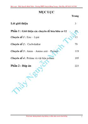 Các chuyên đề Hóa hữu cơ 12 - Nguyễn Minh Tuấn