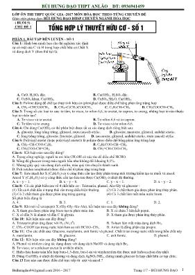 Chuyên đề Tổng hợp lý thuyết hữu cơ - Bùi Hưn