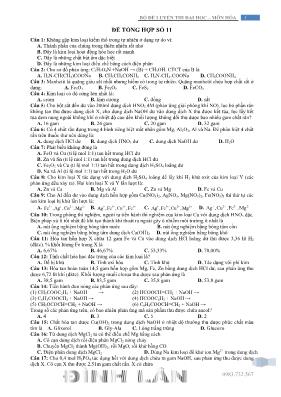 Đề luyện thi Đại học môn Hóa học - Đề số 11