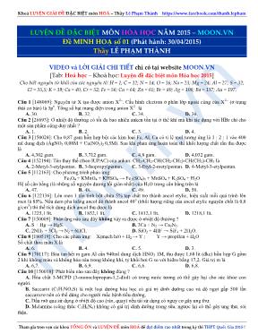 Đề luyện thi THPT Quốc gia môn Hóa học năm 20