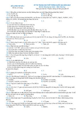 Đề luyện thi THPT Quốc gia môn Hóa học năm 20