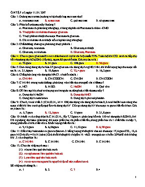 Đề luyện thi THPT Quốc gia năm 2017 môn Hóa h