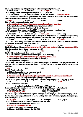 Đề luyện thi Tốt nghiệp THPT Quốc gia môn Hóa học - Đề 2