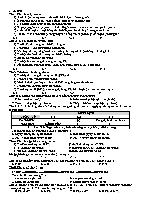 Đề luyện thi Trung học phổ thông Quốc gia môn Hóa học