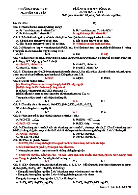 Đề ôn thi THPT Quốc gia môn Hóa học - Đề 2 - 