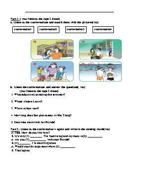 Đề thi học sinh giỏi môn Tiếng Anh Lớp 8 (Có 