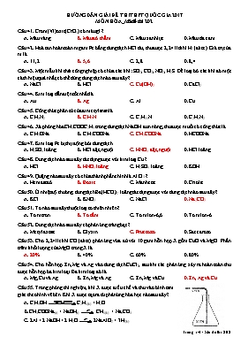 Đề thi THPT Quốc gia 2017 môn Hóa học - Mã đề 202