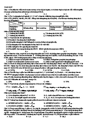 Đề thi thử sức THPT Quốc gia môn Hóa học