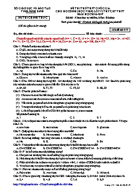 Đề thi thử THPT Quốc gia cho học sinh (học vi