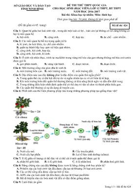 Đề thi thử THPT Quốc gia cho học sinh (học vi