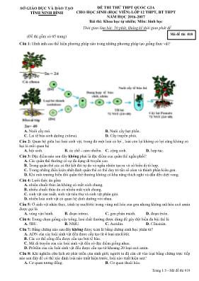 Đề thi thử THPT Quốc gia cho học sinh (học vi
