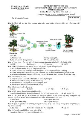 Đề thi thử THPT Quốc gia cho học sinh (học vi