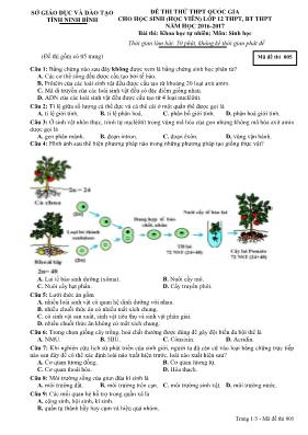 Đề thi thử THPT Quốc gia cho học sinh (học vi