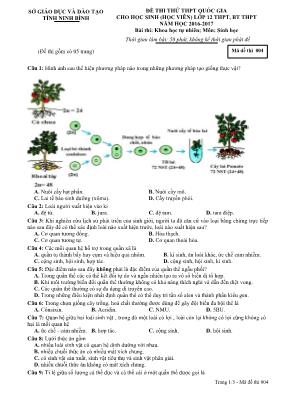 Đề thi thử THPT Quốc gia cho học sinh (học vi
