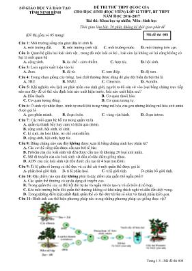 Đề thi thử THPT Quốc gia cho học sinh (học vi