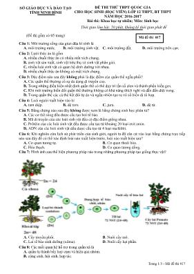 Đề thi thử THPT Quốc gia cho học sinh (học vi