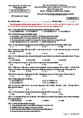 Đề thi thử THPT Quốc gia cho học sinh Lớp 12
