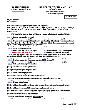 Đề thi thử THPT Quốc gia lần 1 môn Hóa học năm 2017 - Mã đề 008 - Trường THPT Quỳ Hợp 2