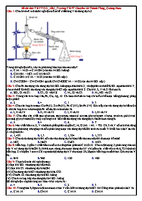 Đề thi thử THPT Quốc gia lần 1 môn Hóa học - 