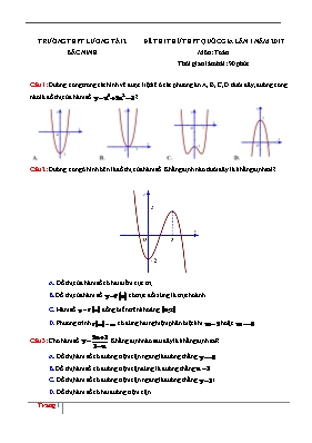 Đề thi thử THPT Quốc gia lần 1 môn Toán năm 2017 - Trường THPT Lương Tài 2