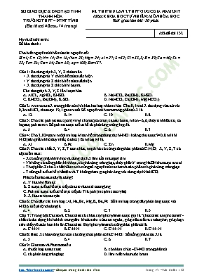 Đề thi thử THPT Quốc gia lần 2 môn Hóa học nă