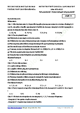 Đề thi thử THPT Quốc gia lần 2 môn Hóa học năm 2017 - Mã đề 132 - Trường THPT chuyên Biên Hòa (Có đáp án)
