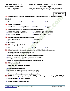 Đề thi thử THPT Quốc gia lần 2 môn Hóa học nă