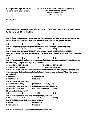 Đề thi thử THPT Quốc gia lần 2 môn Hóa học nă