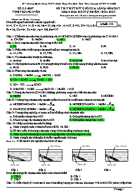 Đề thi thử THPT Quốc gia lần 26 môn Hóa học năm 2017 - Mã đề 132 - Sở GD & ĐT Thái Nguyên