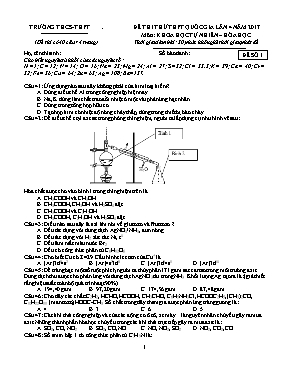 Đề thi thử THPT Quốc gia lần 4 môn Hóa học nă