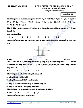 Đề thi thử THPT Quốc gia môn Hóa học năm 2017