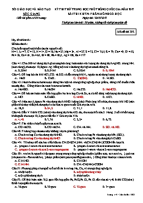 Đề thi thử THPT Quốc gia môn Hóa học năm 2017